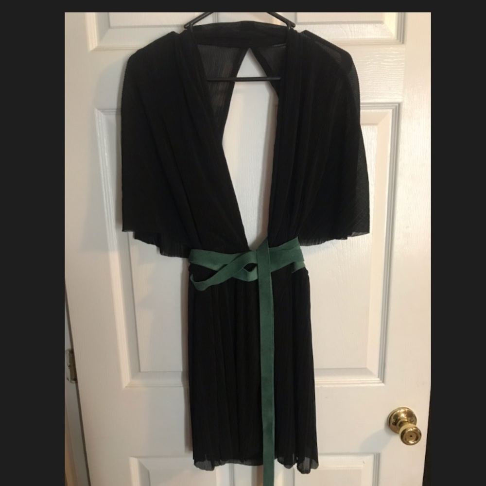 Free people black wrap dress